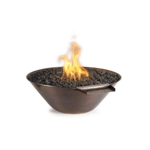 31" REMI FIRE & WATER BOWL – HAMMERED  COPPER